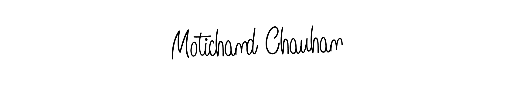 Make a beautiful signature design for name Motichand Chauhan. With this signature (Angelique-Rose-font-FFP) style, you can create a handwritten signature for free. Motichand Chauhan signature style 5 images and pictures png