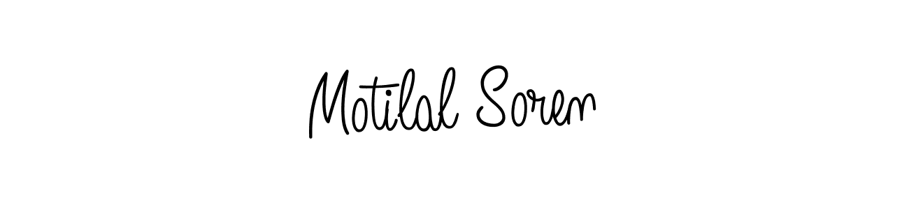 Make a beautiful signature design for name Motilal Soren. With this signature (Angelique-Rose-font-FFP) style, you can create a handwritten signature for free. Motilal Soren signature style 5 images and pictures png