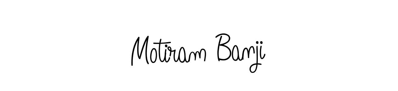 How to make Motiram Banji name signature. Use Angelique-Rose-font-FFP style for creating short signs online. This is the latest handwritten sign. Motiram Banji signature style 5 images and pictures png