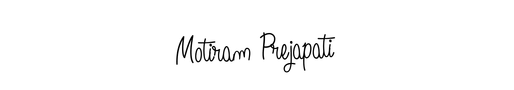 Design your own signature with our free online signature maker. With this signature software, you can create a handwritten (Angelique-Rose-font-FFP) signature for name Motiram Prejapati. Motiram Prejapati signature style 5 images and pictures png
