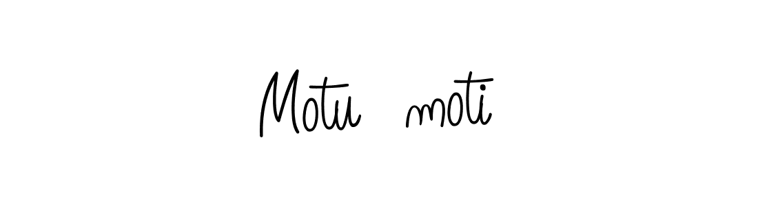 Design your own signature with our free online signature maker. With this signature software, you can create a handwritten (Angelique-Rose-font-FFP) signature for name Motu❤moti. Motu❤moti signature style 5 images and pictures png