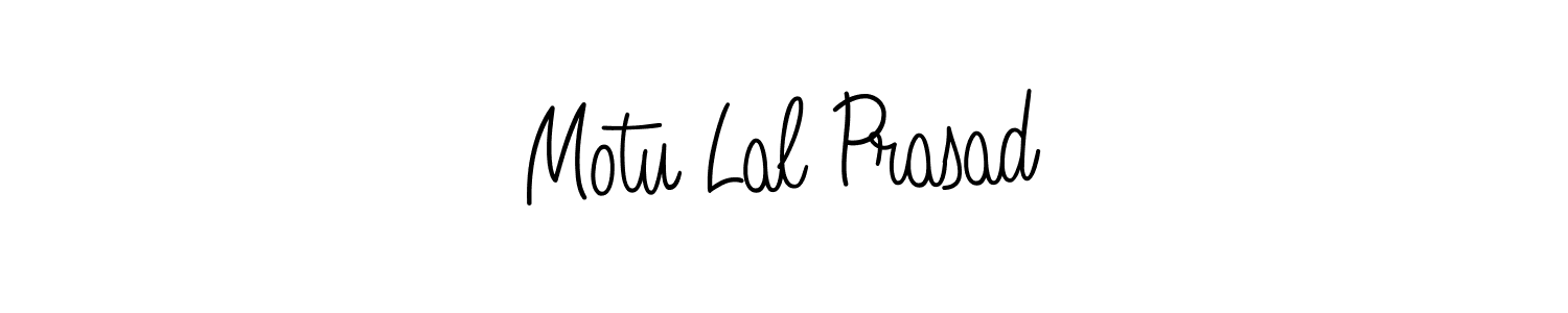 How to Draw Motu Lal Prasad signature style? Angelique-Rose-font-FFP is a latest design signature styles for name Motu Lal Prasad. Motu Lal Prasad signature style 5 images and pictures png