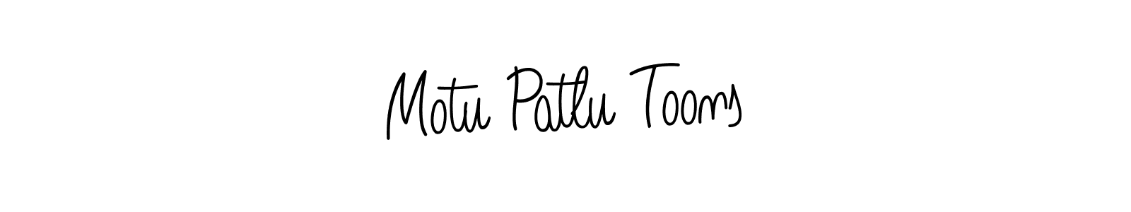 How to make Motu Patlu Toons name signature. Use Angelique-Rose-font-FFP style for creating short signs online. This is the latest handwritten sign. Motu Patlu Toons signature style 5 images and pictures png