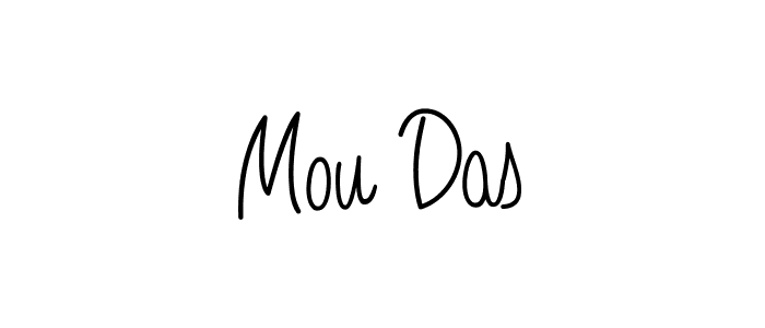 Make a beautiful signature design for name Mou Das. With this signature (Angelique-Rose-font-FFP) style, you can create a handwritten signature for free. Mou Das signature style 5 images and pictures png
