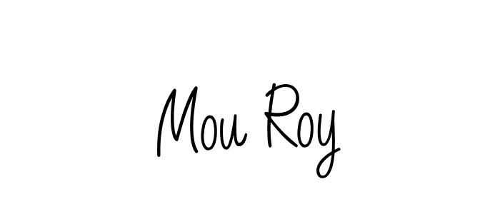 How to Draw Mou Roy signature style? Angelique-Rose-font-FFP is a latest design signature styles for name Mou Roy. Mou Roy signature style 5 images and pictures png