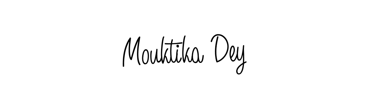 How to make Mouktika Dey name signature. Use Angelique-Rose-font-FFP style for creating short signs online. This is the latest handwritten sign. Mouktika Dey signature style 5 images and pictures png