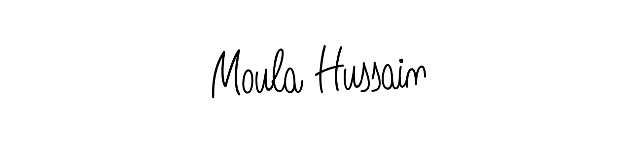 Design your own signature with our free online signature maker. With this signature software, you can create a handwritten (Angelique-Rose-font-FFP) signature for name Moula Hussain. Moula Hussain signature style 5 images and pictures png