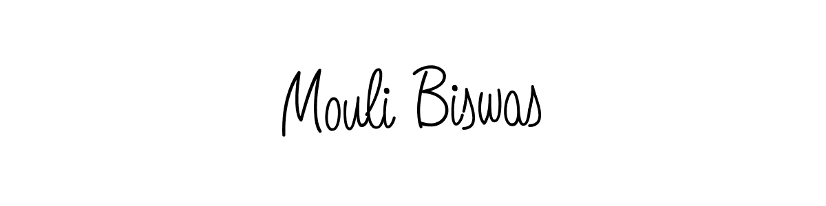 Use a signature maker to create a handwritten signature online. With this signature software, you can design (Angelique-Rose-font-FFP) your own signature for name Mouli Biswas. Mouli Biswas signature style 5 images and pictures png