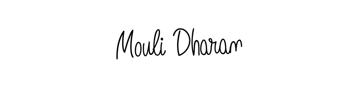 Make a beautiful signature design for name Mouli Dharan. With this signature (Angelique-Rose-font-FFP) style, you can create a handwritten signature for free. Mouli Dharan signature style 5 images and pictures png