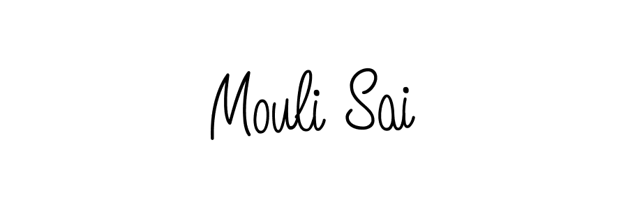Make a beautiful signature design for name Mouli Sai. With this signature (Angelique-Rose-font-FFP) style, you can create a handwritten signature for free. Mouli Sai signature style 5 images and pictures png