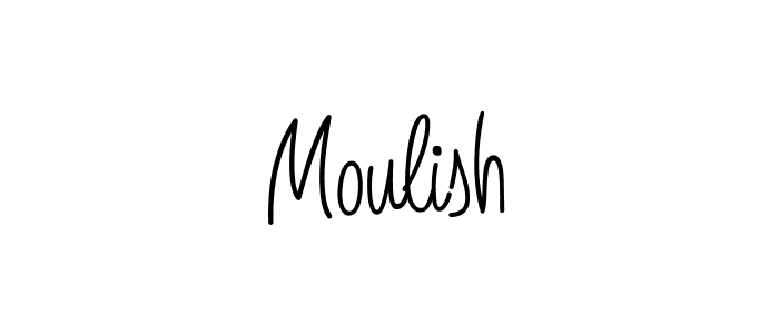 Make a beautiful signature design for name Moulish. With this signature (Angelique-Rose-font-FFP) style, you can create a handwritten signature for free. Moulish signature style 5 images and pictures png