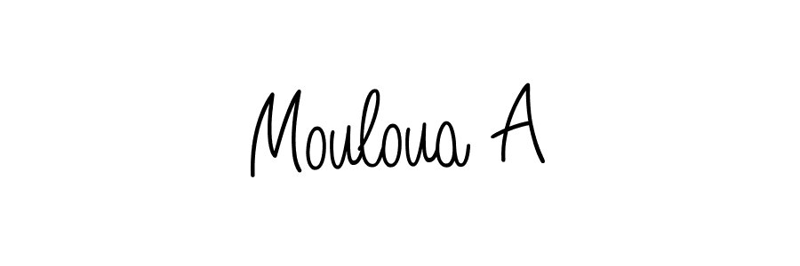 Also we have Mouloua A name is the best signature style. Create professional handwritten signature collection using Angelique-Rose-font-FFP autograph style. Mouloua A signature style 5 images and pictures png