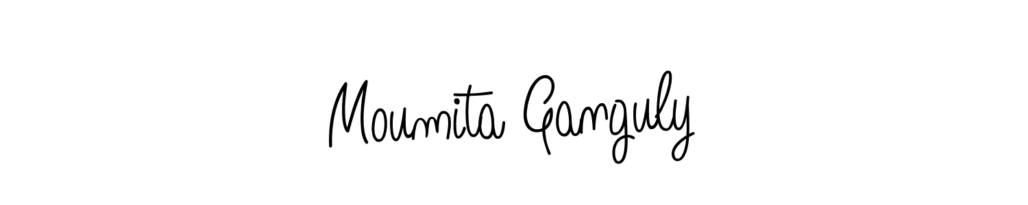 The best way (Angelique-Rose-font-FFP) to make a short signature is to pick only two or three words in your name. The name Moumita Ganguly include a total of six letters. For converting this name. Moumita Ganguly signature style 5 images and pictures png