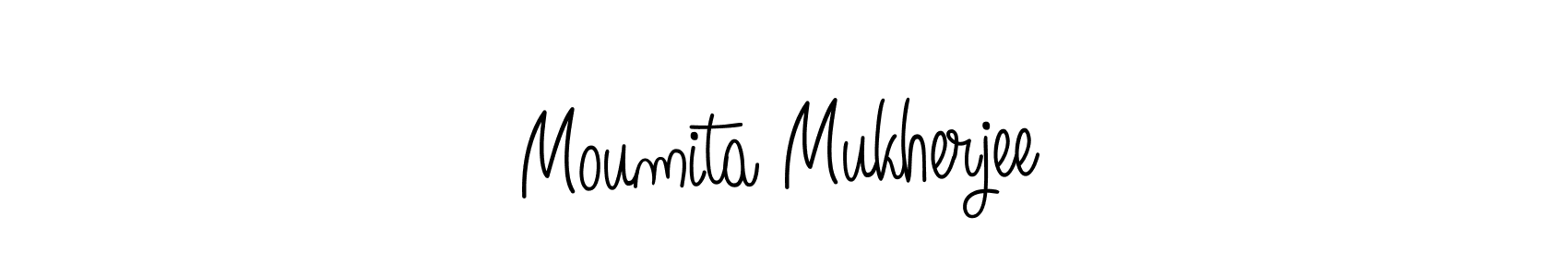 Create a beautiful signature design for name Moumita Mukherjee. With this signature (Angelique-Rose-font-FFP) fonts, you can make a handwritten signature for free. Moumita Mukherjee signature style 5 images and pictures png