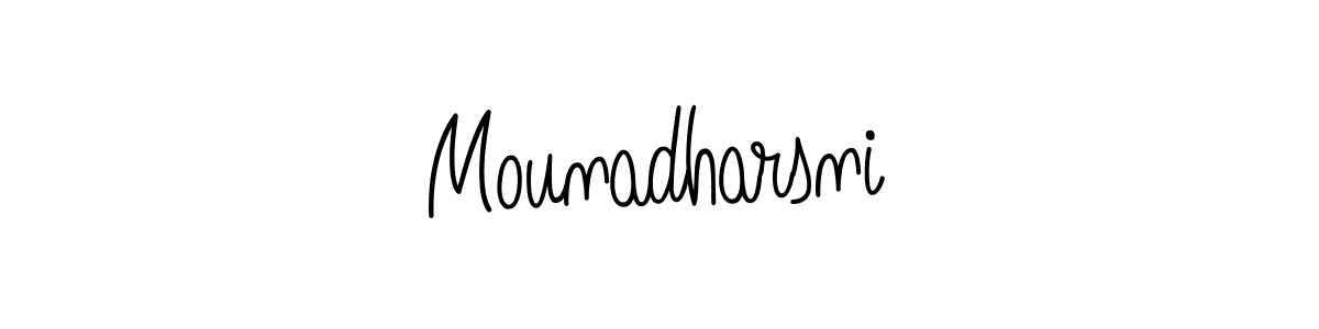 Also You can easily find your signature by using the search form. We will create Mounadharsni name handwritten signature images for you free of cost using Angelique-Rose-font-FFP sign style. Mounadharsni signature style 5 images and pictures png