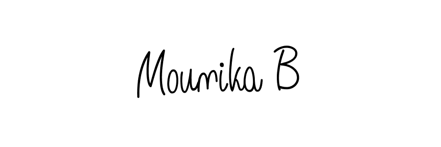 Similarly Angelique-Rose-font-FFP is the best handwritten signature design. Signature creator online .You can use it as an online autograph creator for name Mounika B. Mounika B signature style 5 images and pictures png