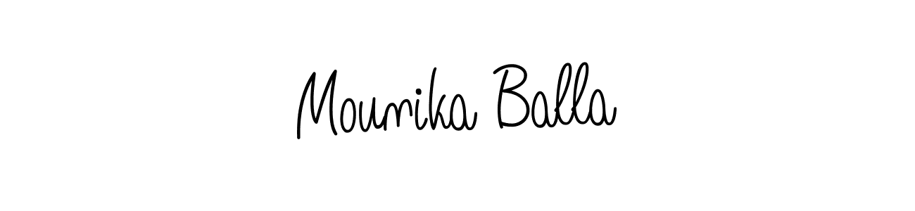 Once you've used our free online signature maker to create your best signature Angelique-Rose-font-FFP style, it's time to enjoy all of the benefits that Mounika Balla name signing documents. Mounika Balla signature style 5 images and pictures png