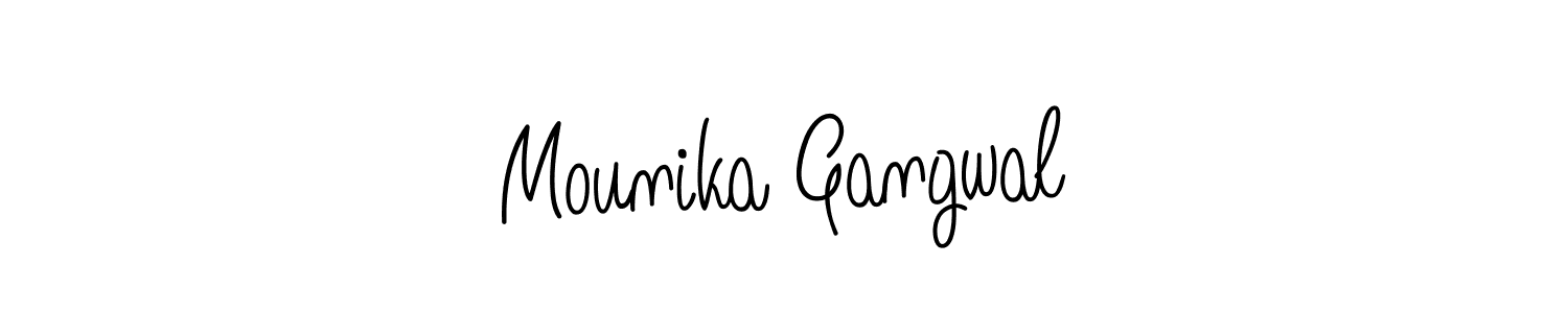 You can use this online signature creator to create a handwritten signature for the name Mounika Gangwal. This is the best online autograph maker. Mounika Gangwal signature style 5 images and pictures png