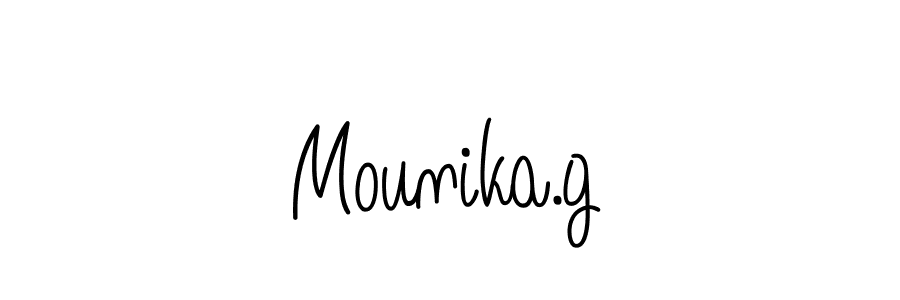 It looks lik you need a new signature style for name Mounika.g. Design unique handwritten (Angelique-Rose-font-FFP) signature with our free signature maker in just a few clicks. Mounika.g signature style 5 images and pictures png