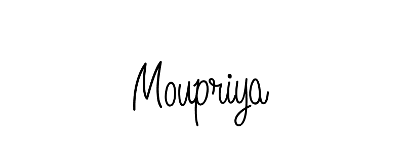 Moupriya stylish signature style. Best Handwritten Sign (Angelique-Rose-font-FFP) for my name. Handwritten Signature Collection Ideas for my name Moupriya. Moupriya signature style 5 images and pictures png