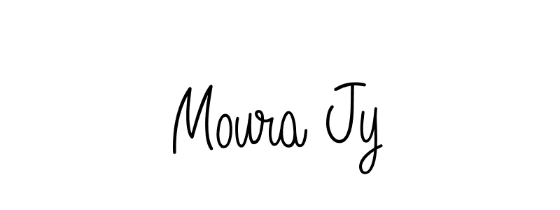 How to make Moura Jy name signature. Use Angelique-Rose-font-FFP style for creating short signs online. This is the latest handwritten sign. Moura Jy signature style 5 images and pictures png