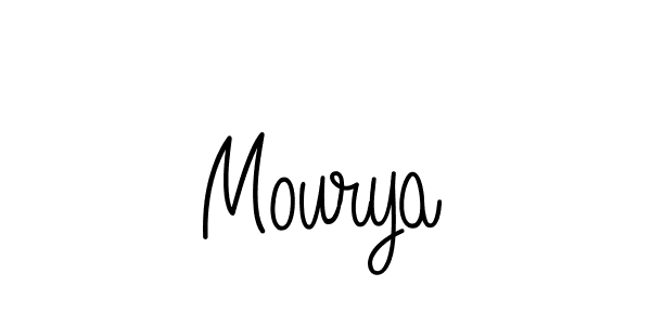 How to make Mourya name signature. Use Angelique-Rose-font-FFP style for creating short signs online. This is the latest handwritten sign. Mourya signature style 5 images and pictures png