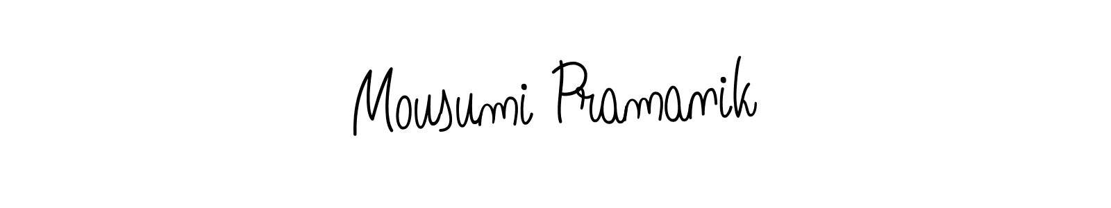 Also we have Mousumi Pramanik name is the best signature style. Create professional handwritten signature collection using Angelique-Rose-font-FFP autograph style. Mousumi Pramanik signature style 5 images and pictures png