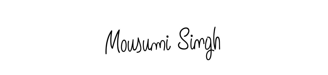 How to make Mousumi Singh name signature. Use Angelique-Rose-font-FFP style for creating short signs online. This is the latest handwritten sign. Mousumi Singh signature style 5 images and pictures png
