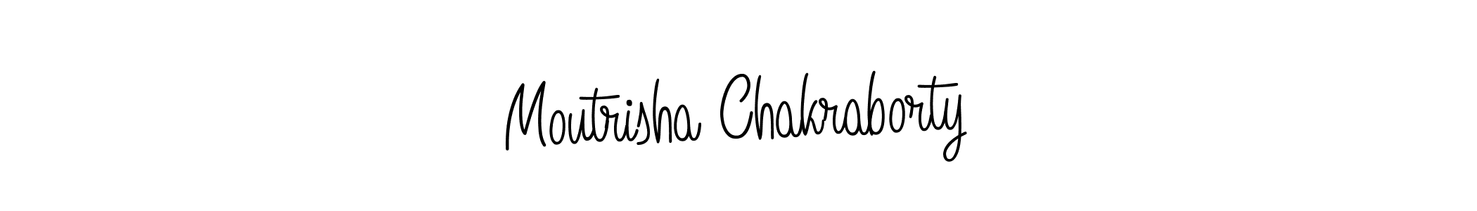 You should practise on your own different ways (Angelique-Rose-font-FFP) to write your name (Moutrisha Chakraborty) in signature. don't let someone else do it for you. Moutrisha Chakraborty signature style 5 images and pictures png