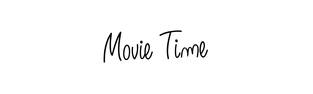 Make a beautiful signature design for name Movie Time. With this signature (Angelique-Rose-font-FFP) style, you can create a handwritten signature for free. Movie Time signature style 5 images and pictures png