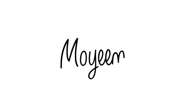 Make a beautiful signature design for name Moyeen. With this signature (Angelique-Rose-font-FFP) style, you can create a handwritten signature for free. Moyeen signature style 5 images and pictures png