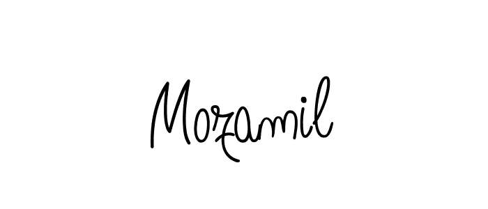 Design your own signature with our free online signature maker. With this signature software, you can create a handwritten (Angelique-Rose-font-FFP) signature for name Mozamil. Mozamil signature style 5 images and pictures png