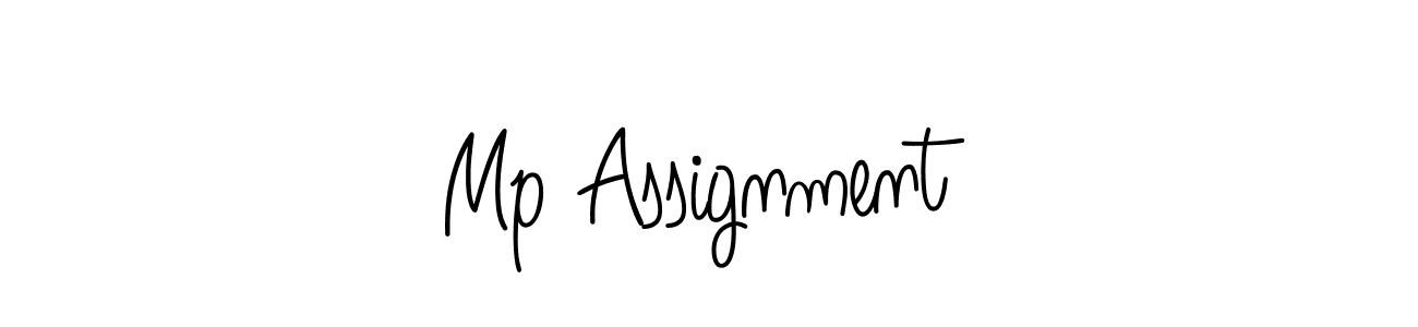 Design your own signature with our free online signature maker. With this signature software, you can create a handwritten (Angelique-Rose-font-FFP) signature for name Mp Assignment. Mp Assignment signature style 5 images and pictures png