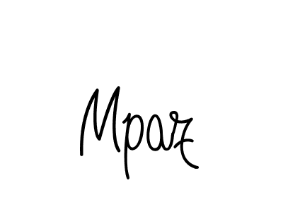 Use a signature maker to create a handwritten signature online. With this signature software, you can design (Angelique-Rose-font-FFP) your own signature for name Mpaz. Mpaz signature style 5 images and pictures png