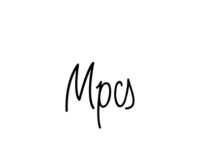 Use a signature maker to create a handwritten signature online. With this signature software, you can design (Angelique-Rose-font-FFP) your own signature for name Mpcs. Mpcs signature style 5 images and pictures png