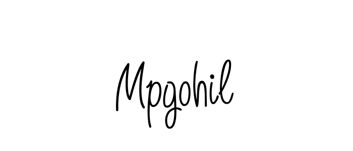 Mpgohil stylish signature style. Best Handwritten Sign (Angelique-Rose-font-FFP) for my name. Handwritten Signature Collection Ideas for my name Mpgohil. Mpgohil signature style 5 images and pictures png