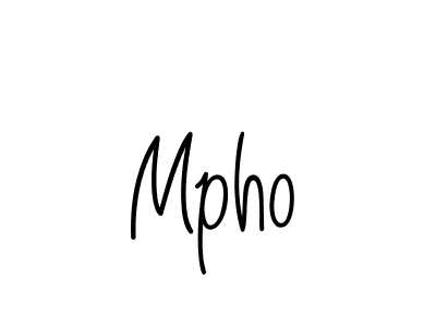 How to make Mpho name signature. Use Angelique-Rose-font-FFP style for creating short signs online. This is the latest handwritten sign. Mpho signature style 5 images and pictures png