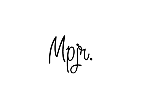 The best way (Angelique-Rose-font-FFP) to make a short signature is to pick only two or three words in your name. The name Mpjr. include a total of six letters. For converting this name. Mpjr. signature style 5 images and pictures png