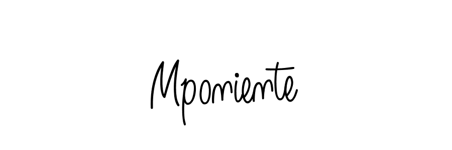 Make a beautiful signature design for name Mponiente. With this signature (Angelique-Rose-font-FFP) style, you can create a handwritten signature for free. Mponiente signature style 5 images and pictures png