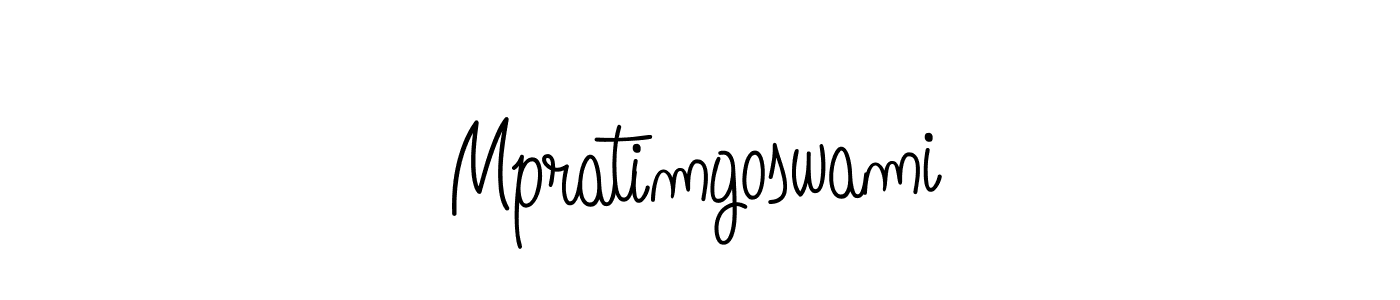 Mpratimgoswami stylish signature style. Best Handwritten Sign (Angelique-Rose-font-FFP) for my name. Handwritten Signature Collection Ideas for my name Mpratimgoswami. Mpratimgoswami signature style 5 images and pictures png