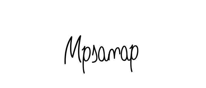 Make a beautiful signature design for name Mpsanap. With this signature (Angelique-Rose-font-FFP) style, you can create a handwritten signature for free. Mpsanap signature style 5 images and pictures png