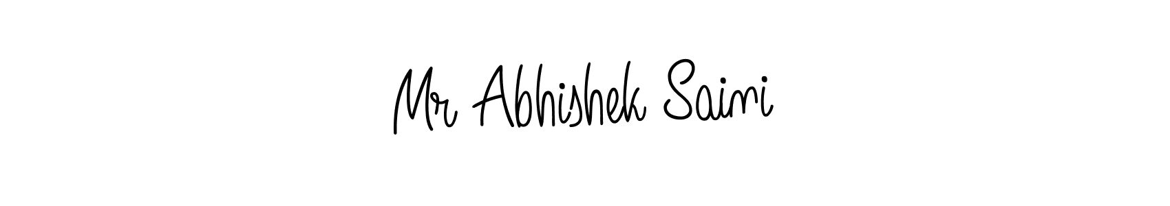 How to make Mr Abhishek Saini name signature. Use Angelique-Rose-font-FFP style for creating short signs online. This is the latest handwritten sign. Mr Abhishek Saini signature style 5 images and pictures png
