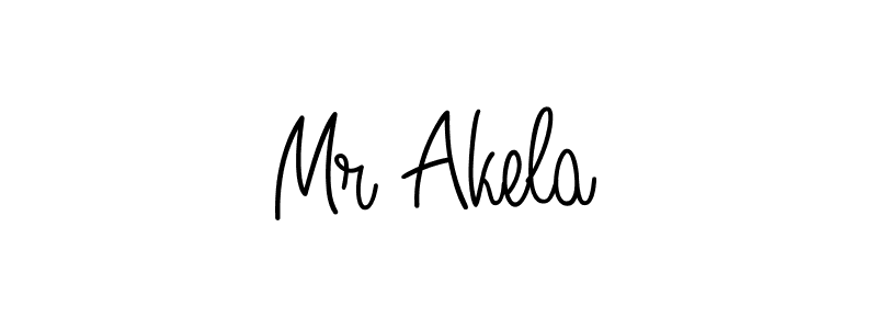 Use a signature maker to create a handwritten signature online. With this signature software, you can design (Angelique-Rose-font-FFP) your own signature for name Mr Akela. Mr Akela signature style 5 images and pictures png