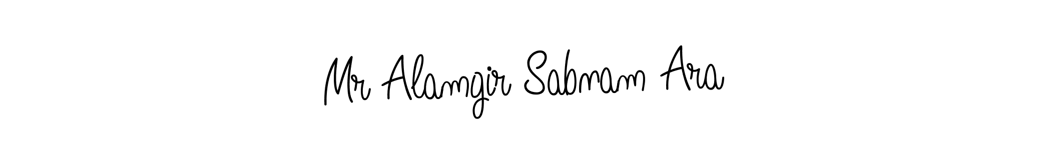 How to make Mr Alamgir Sabnam Ara name signature. Use Angelique-Rose-font-FFP style for creating short signs online. This is the latest handwritten sign. Mr Alamgir Sabnam Ara signature style 5 images and pictures png