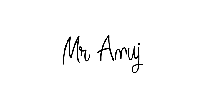 Use a signature maker to create a handwritten signature online. With this signature software, you can design (Angelique-Rose-font-FFP) your own signature for name Mr Anuj. Mr Anuj signature style 5 images and pictures png