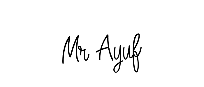The best way (Angelique-Rose-font-FFP) to make a short signature is to pick only two or three words in your name. The name Mr Ayuf include a total of six letters. For converting this name. Mr Ayuf signature style 5 images and pictures png
