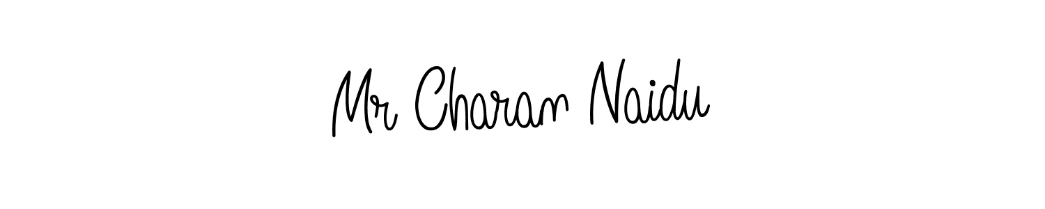 You should practise on your own different ways (Angelique-Rose-font-FFP) to write your name (Mr Charan Naidu) in signature. don't let someone else do it for you. Mr Charan Naidu signature style 5 images and pictures png