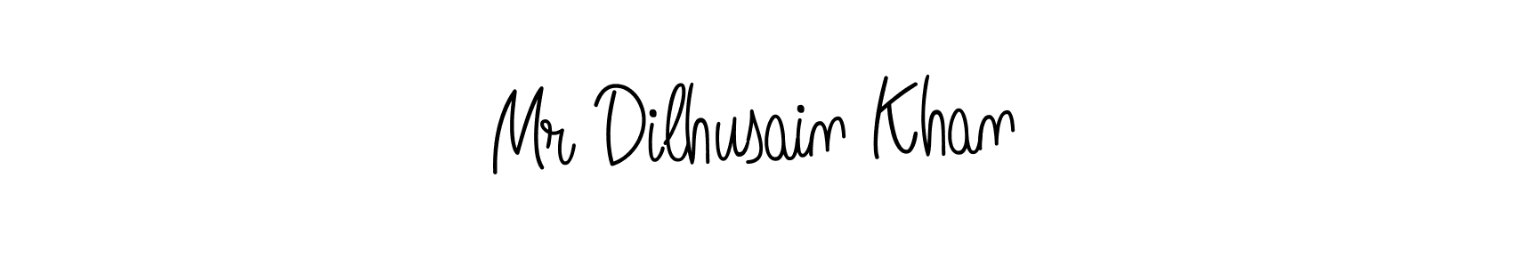 Make a beautiful signature design for name Mr Dilhusain Khan. With this signature (Angelique-Rose-font-FFP) style, you can create a handwritten signature for free. Mr Dilhusain Khan signature style 5 images and pictures png