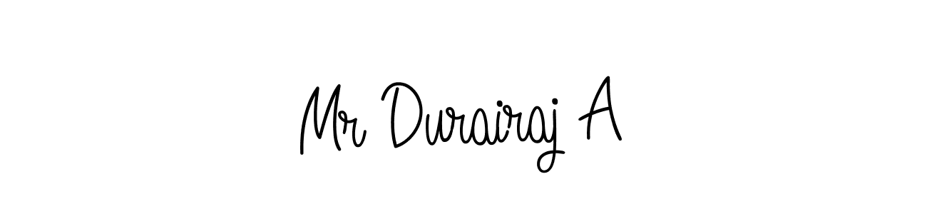Create a beautiful signature design for name Mr Durairaj A. With this signature (Angelique-Rose-font-FFP) fonts, you can make a handwritten signature for free. Mr Durairaj A signature style 5 images and pictures png