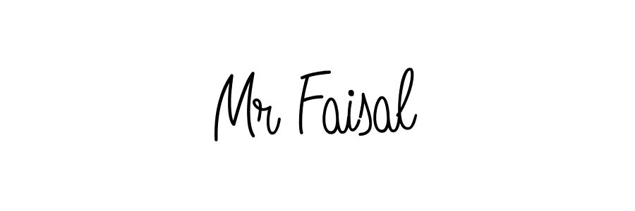 How to make Mr Faisal name signature. Use Angelique-Rose-font-FFP style for creating short signs online. This is the latest handwritten sign. Mr Faisal signature style 5 images and pictures png